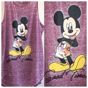 Mickey Mouse Disney Burn Out Maroon Small